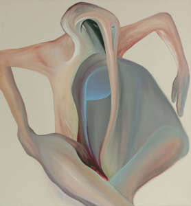 Monika Falkus, Swan Upon Leda, olej na płótnie, 150 x 140 cm, 2022